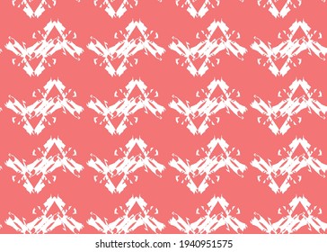 Vector texture background, seamless pattern. Hand drawn, red and white colors.