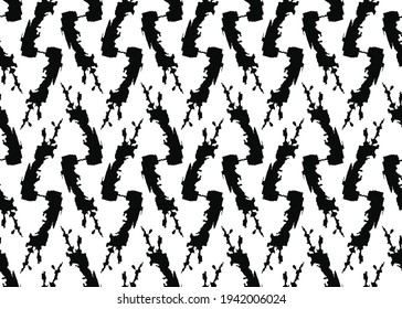 Vector texture background, seamless pattern. Hand drawn, black and white colors.