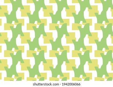 Vector texture background, seamless pattern. Hand drawn, green, yellow and white colors.