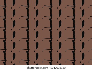 Vector texture background, seamless pattern. Hand drawn, brown and black colors.