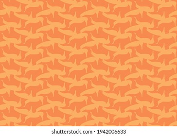 Vector texture background, seamless pattern. Hand drawn and orange colors.