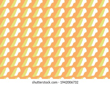 Vector texture background, seamless pattern. Hand drawn, orange, yellow and white colors.