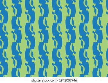 Vector texture background, seamless pattern. Hand drawn, blue and green colors.