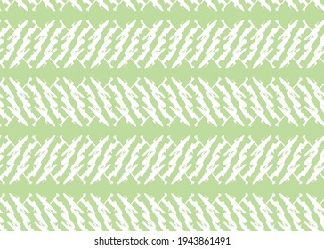 Vector texture background, seamless pattern. Hand drawn, green and white colors.