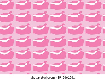 Vector texture background, seamless pattern. Hand drawn, pink and white colors.
