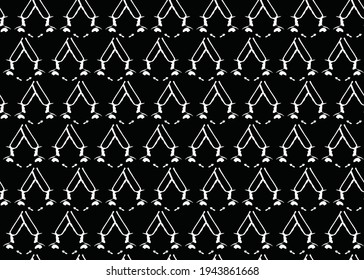 Vector texture background, seamless pattern. Hand drawn, black and white colors.