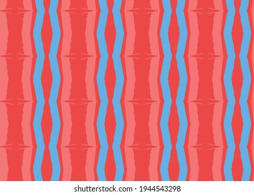 Vector texture background, seamless pattern. Hand drawn, red and blue colors.