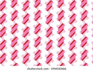 Vector texture background, seamless pattern. Hand drawn, pink, red and white colors.