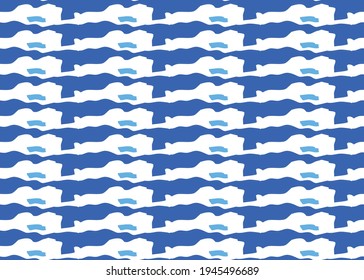 Vector texture background, seamless pattern. Hand drawn, blue and white colors.