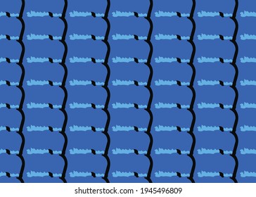 Vector texture background, seamless pattern. Hand drawn, blue and black colors.