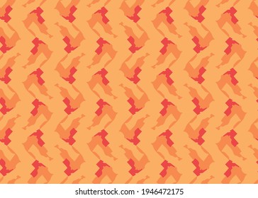 Vector texture background, seamless pattern. Hand drawn, orange and red colors.