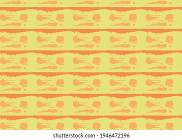 Vector texture background, seamless pattern. Hand drawn, yellow and orange colors.