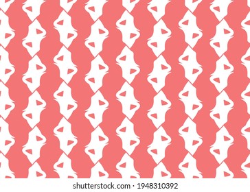 Vector texture background, seamless pattern. Hand drawn, red and white colors.