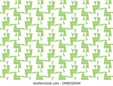 Vector texture background, seamless pattern. Hand drawn, green and white colors.