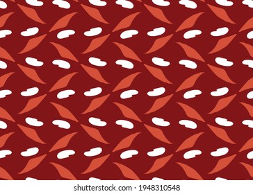 Vector texture background, seamless pattern. Hand drawn, red and white colors.