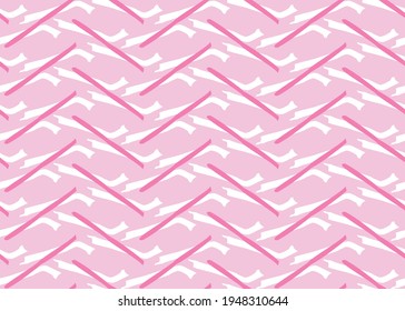 Vector texture background, seamless pattern. Hand drawn, pink and white colors.