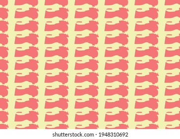 Vector texture background, seamless pattern. Hand drawn, yellow and red colors.