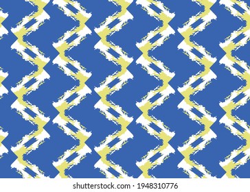 Vector texture background, seamless pattern. Hand drawn, blue, yellow and white colors.