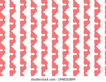 Vector texture background, seamless pattern. Hand drawn, red and white colors.