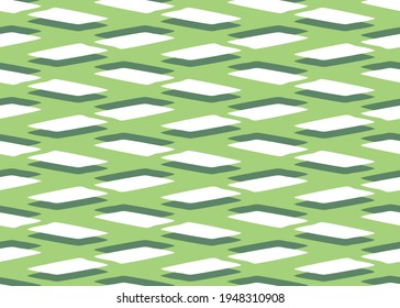 Vector texture background, seamless pattern. Hand drawn, green and white colors.