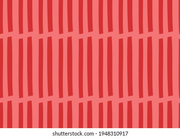 Vector texture background, seamless pattern. Hand drawn and red colors.