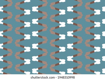 Vector texture background, seamless pattern. Hand drawn, blue, brown and white colors.