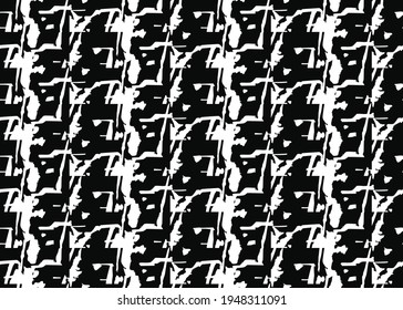 Vector texture background, seamless pattern. Hand drawn, black and white colors.