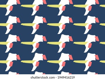 Vector texture background, seamless pattern. Hand drawn, blue, red, yellow and white colors.