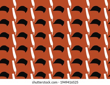 Vector texture background, seamless pattern. Hand drawn, red, black and white colors.