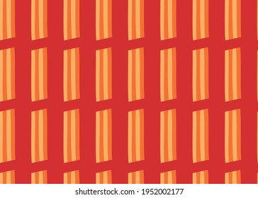 Vector texture background, seamless pattern. Hand drawn, red, orange and yellow colors.
