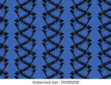Vector texture background, seamless pattern. Hand drawn, blue and black colors.