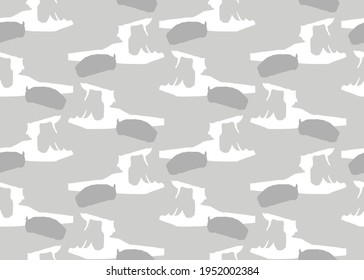 Vector texture background, seamless pattern. Hand drawn, grey and white colors.