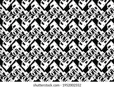 Vector texture background, seamless pattern. Hand drawn, black and white colors.