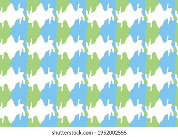 Vector texture background, seamless pattern. Hand drawn, blue, green and white colors.