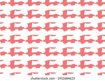 Vector texture background, seamless pattern. Hand drawn, red and white colors.