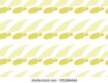 Vector texture background, seamless pattern. Hand drawn, yellow and white colors.