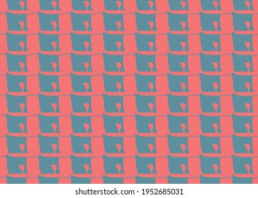 Vector texture background, seamless pattern. Hand drawn, red and blue colors.