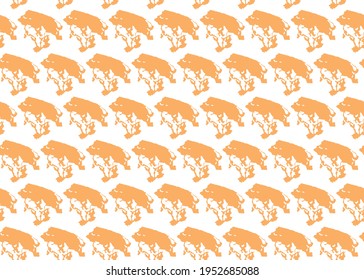 Vector texture background, seamless pattern. Hand drawn, orange and white colors.
