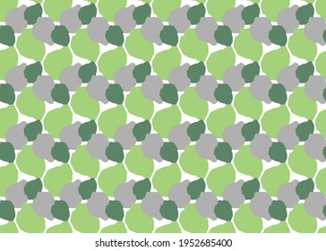 Vector texture background, seamless pattern. Hand drawn, green, grey and white colors.