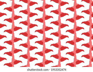 Vector texture background, seamless pattern. Hand drawn, red and white colors.