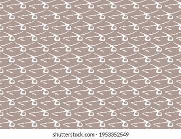 Vector texture background, seamless pattern. Hand drawn, brown and white colors.