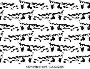 Vector texture background, seamless pattern. Hand drawn, black and white colors.