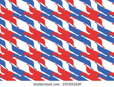 Vector texture background, seamless pattern. Hand drawn, blue, red and white colors.
