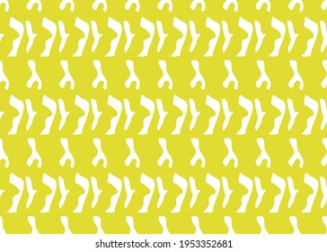 Vector texture background, seamless pattern. Hand drawn, yellow and white colors.