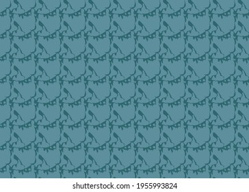 Vector texture background, seamless pattern. Hand drawn and blue colors.