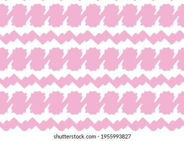 Vector texture background, seamless pattern. Hand drawn, pink and white colors.