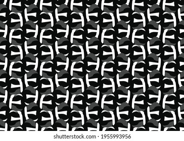 Vector texture background, seamless pattern. Hand drawn, black, grey and white colors.