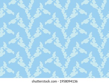 Vector texture background, seamless pattern. Hand drawn and blue colors.