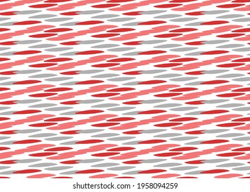 Vector texture background, seamless pattern. Hand drawn, red, grey and white colors.