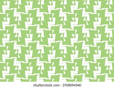 Vector texture background, seamless pattern. Hand drawn, green and white colors.